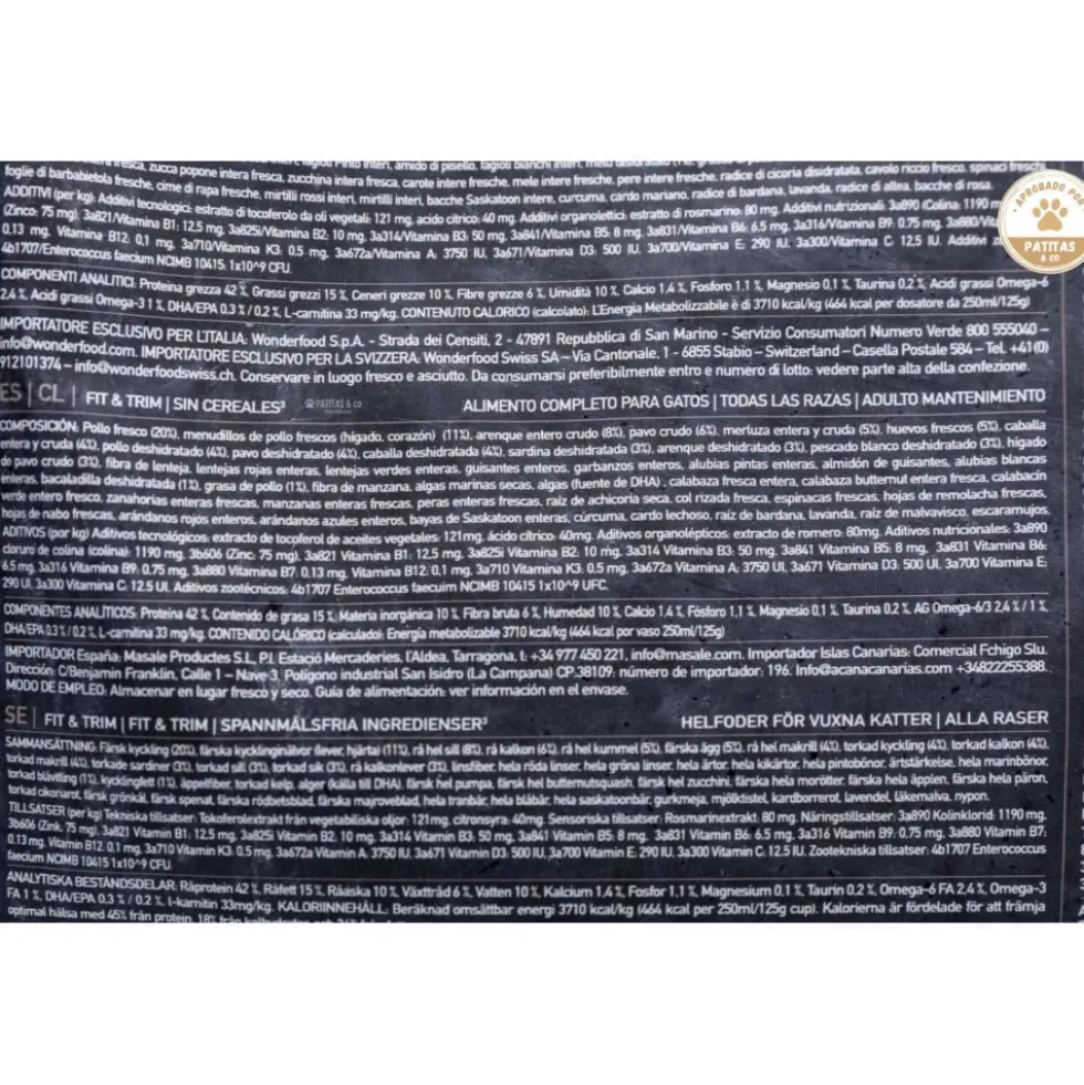 Orijen Fit and Trim Cat Pienso Natural Proteico Gatos