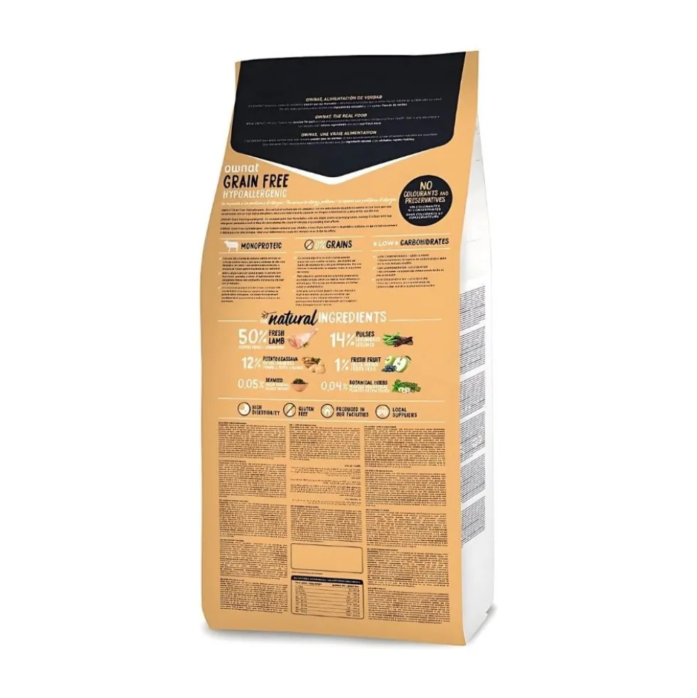 Ownat Grain Free Hypoallergenic Pienso de Cordero para Perro