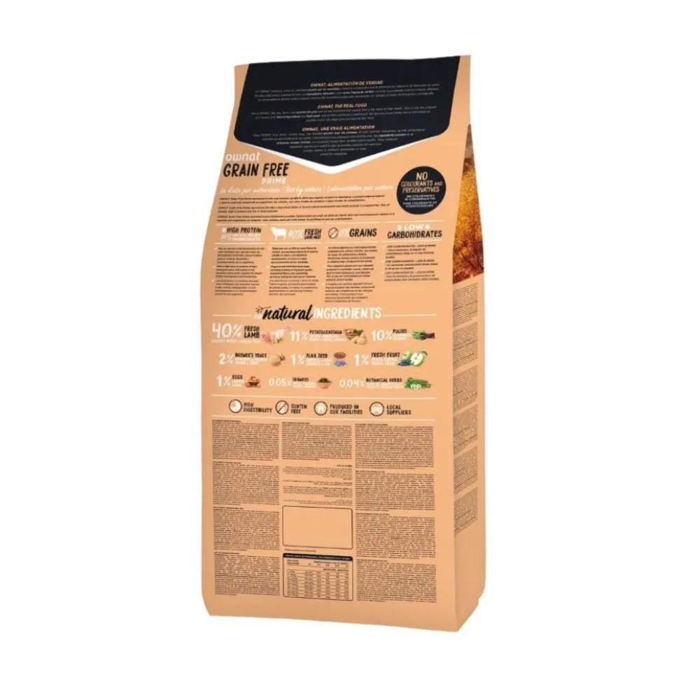 Ownat Grain Free Prime Junior de Cordero para Perro Cachorro