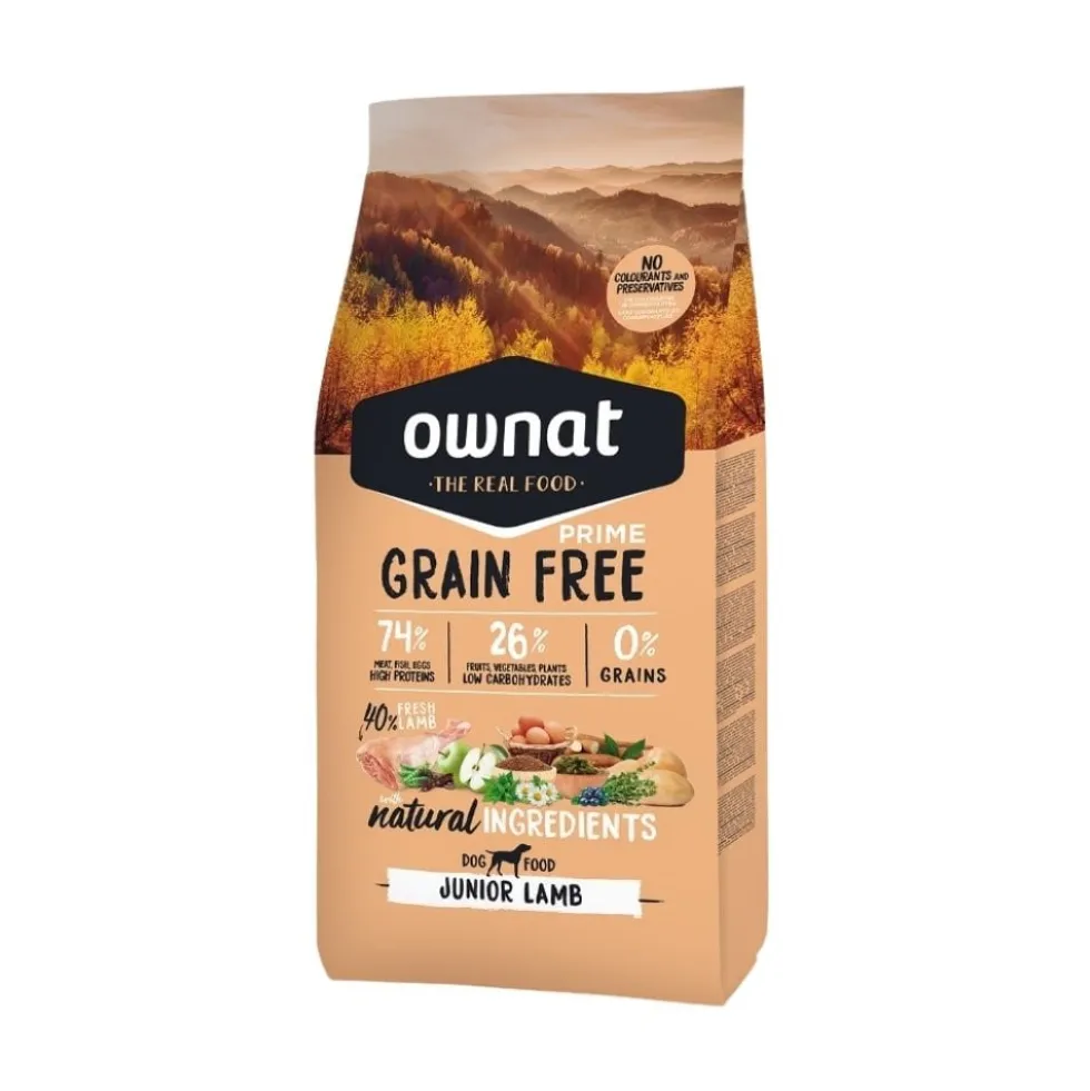 Ownat Grain Free Prime Junior de Cordero para Perro Cachorro