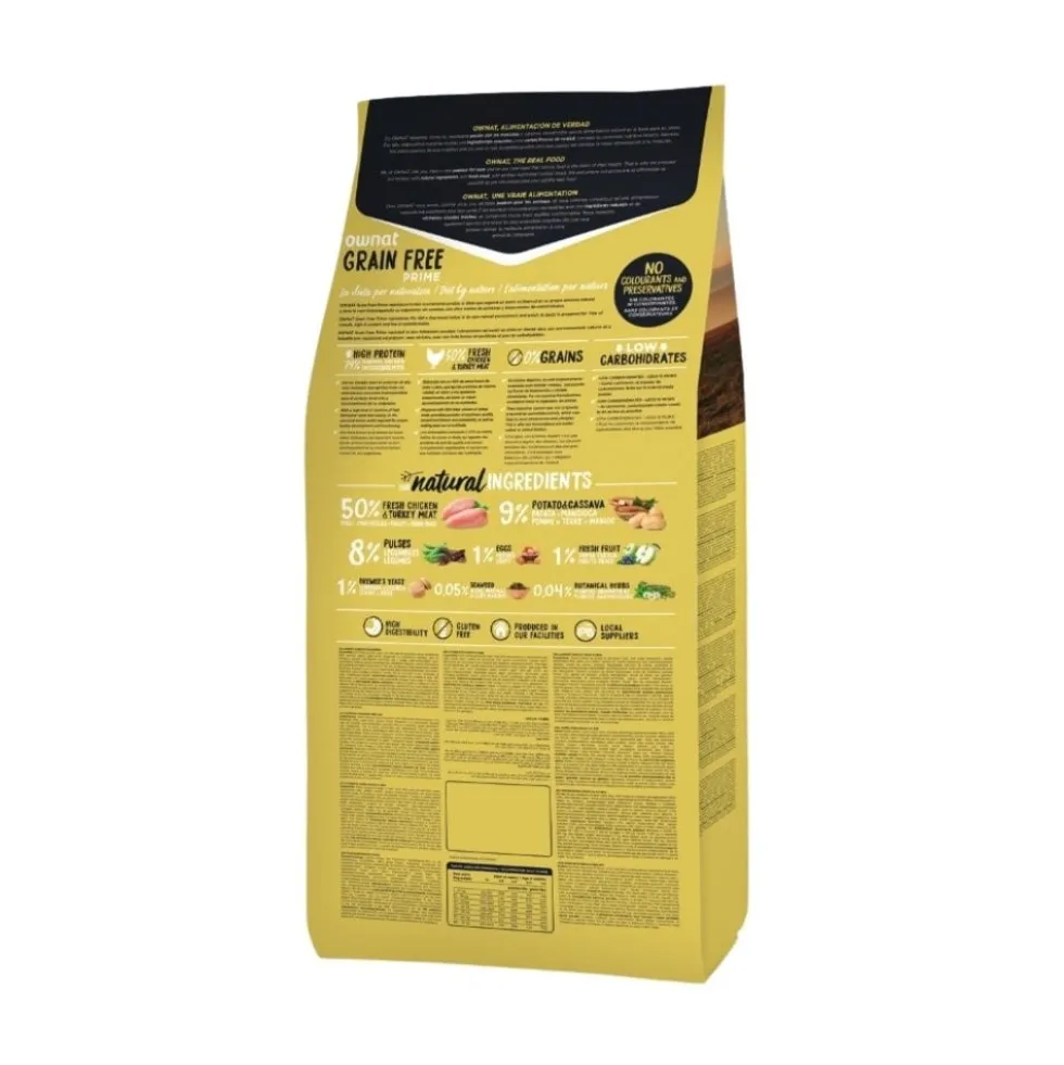Ownat Grain Free Prime Junior Pollo y Pavo para Perro Cachorro