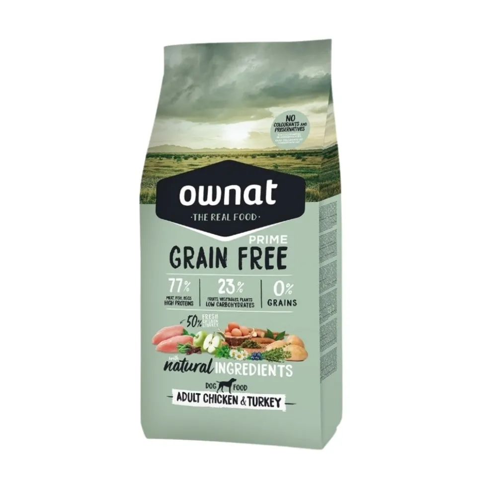 Ownat Grain Free Prime Pollo y Pavo para Perro Adulto