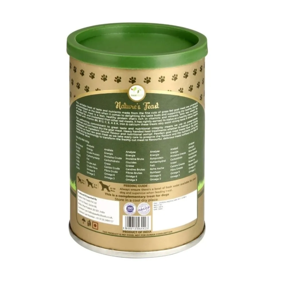 Pawfect Snacks Carne de Cabra Liofilizada para Perro