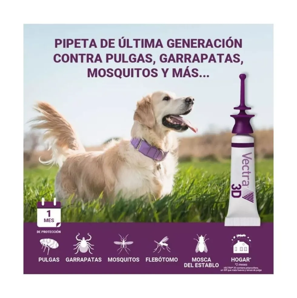 Pipeta Antiparasitaria Vectra 3D para Perro (3 uds) 4-10kg