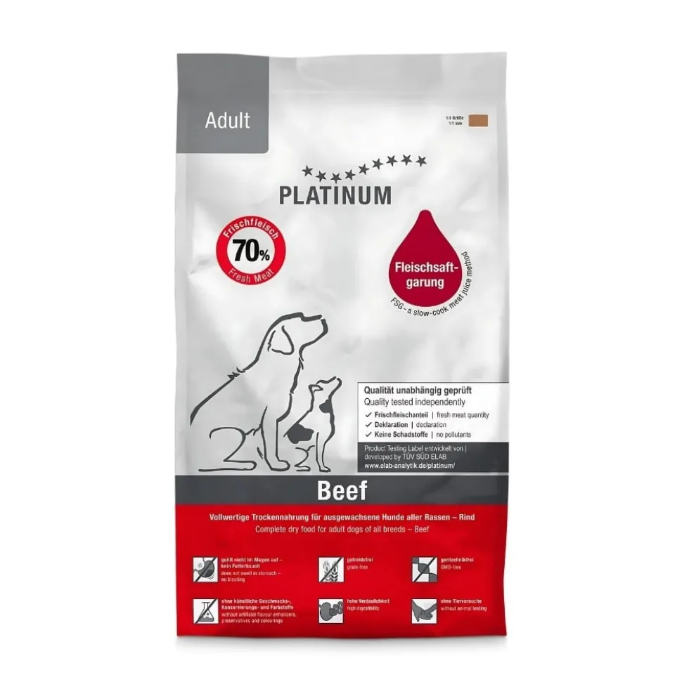Platinum Pienso Semihúmedo de Ternera para Perro
