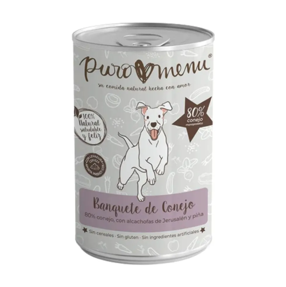 Puromenu Comida Húmeda Conejo (Banquete de Conejo) Perros