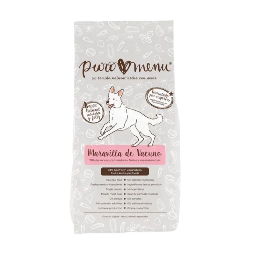 Puromenu Dieta BARF Vacuno (Maravilla de Vacuno) para Perro