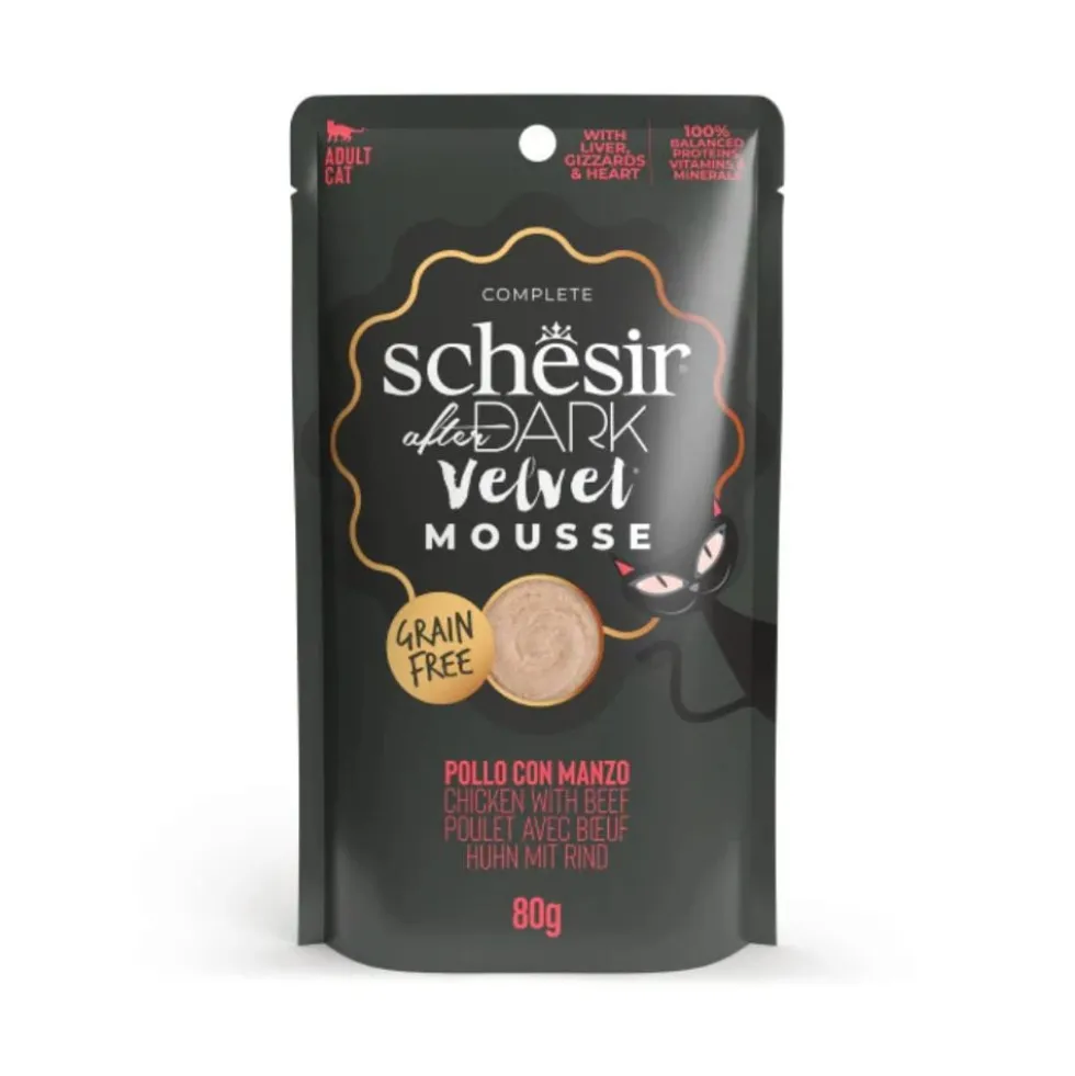 Schesir After Dark Perfect Mousse de Pollo y Ternera para Gato