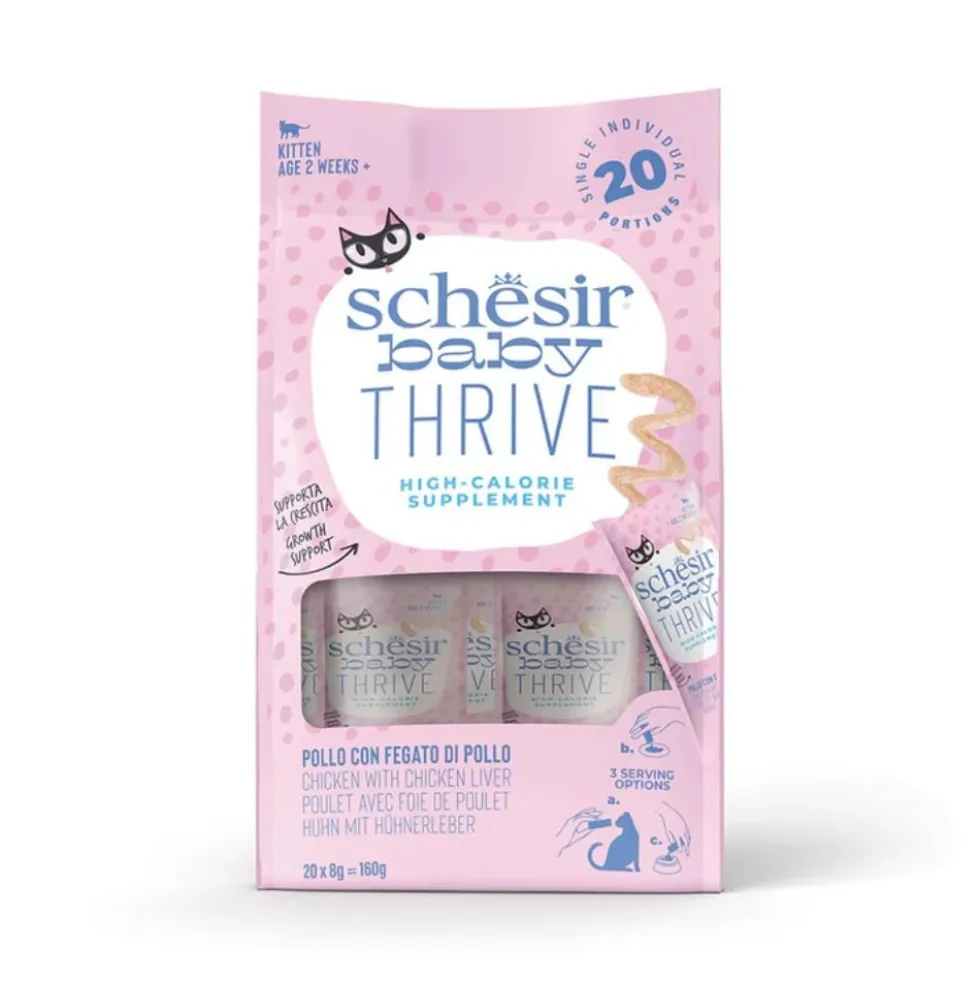 Schesir Baby Thrive Mousse de Hígado de Pollo para Gatitos