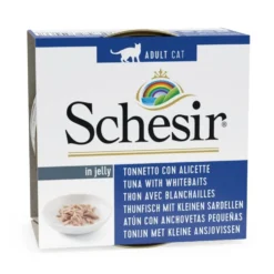 Schesir Lata de Atún y Anchovetas en Gelatina para Gato
