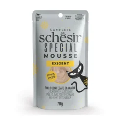 Schesir Mousse Exigent de Pollo y Pato para Gatos