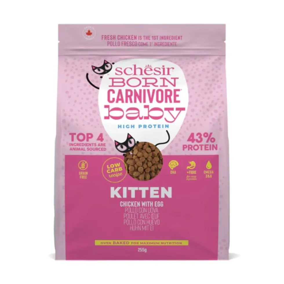 Schesir Pienso Born Carnivore Baby Pollo y Huevo Kitten