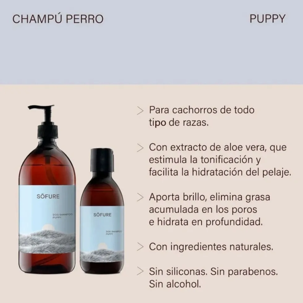 Söfure Champú Natural para Perro Cachorro