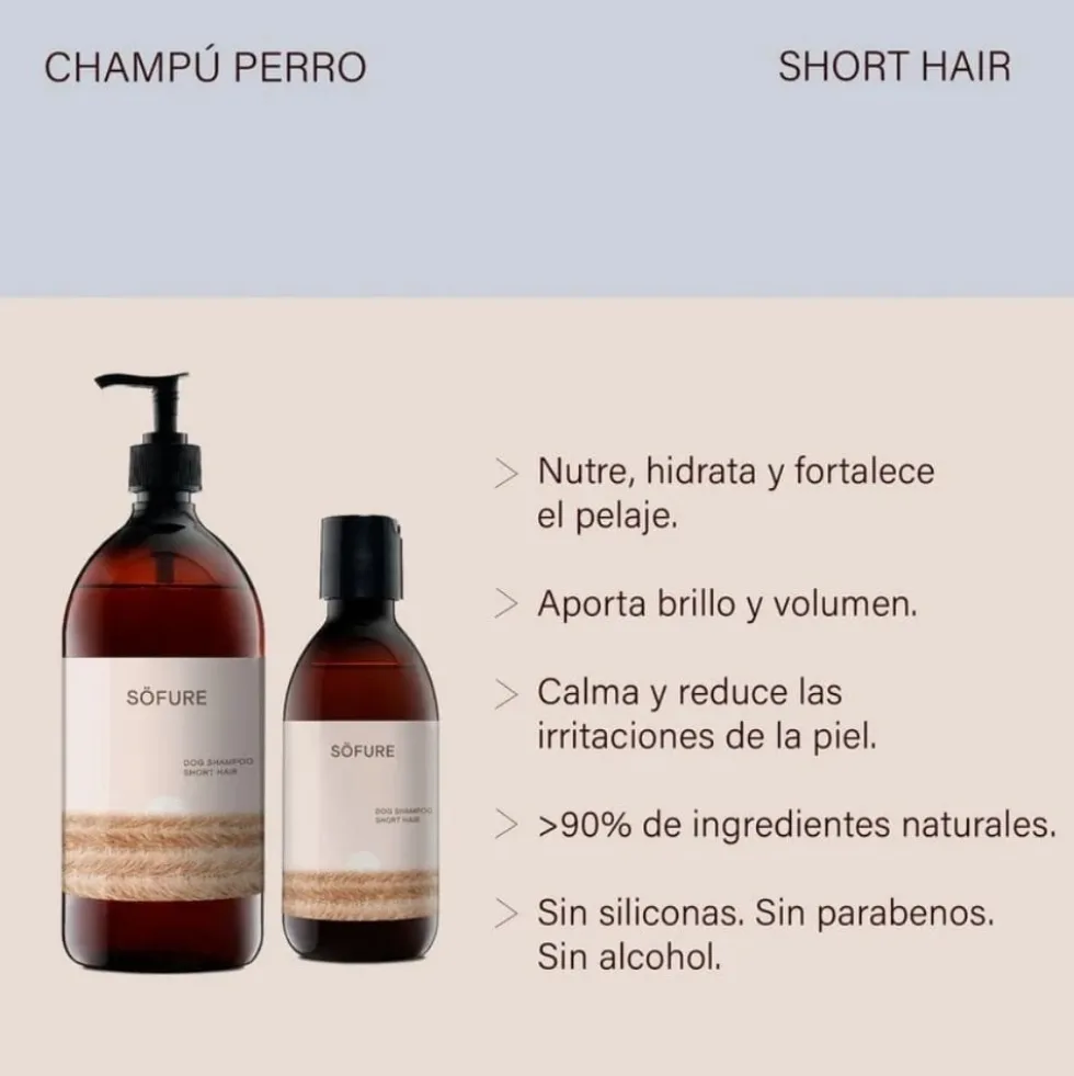Söfure Champú Natural para Perros de Pelo Corto