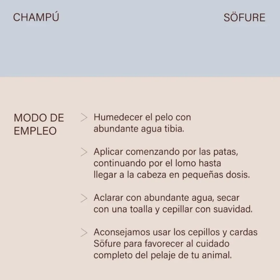 Söfure Champú Natural para Perros de Pelo Largo