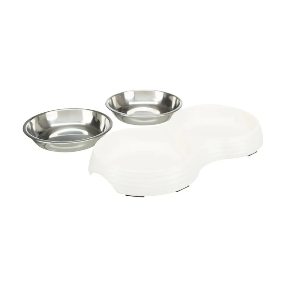 Trixie Set Comedero Doble con Soporte