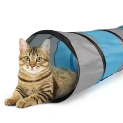 Tunel para Gatos Flamingo Gris y Azul