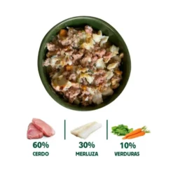 Wild Balance Comida Húmeda Cocinada de Cerdo y Merluza para Perro