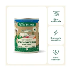 Wild Balance Comida Húmeda Cocinada de Cerdo y Merluza para Perro