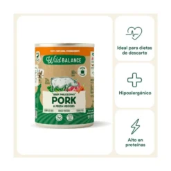 Wild Balance Comida Húmeda Cocinada de Cerdo para Perro