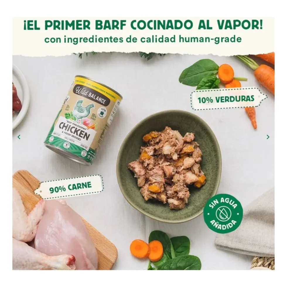 Wild Balance Comida Húmeda Cocinada de Pollo para Perro