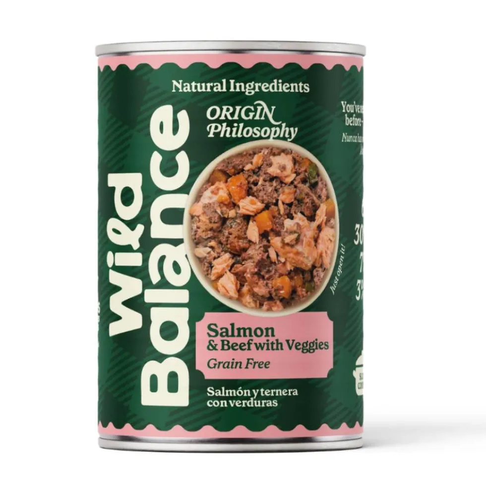 Wild Balance Comida Húmeda Cocinada de Salmón y Ternera para Perro