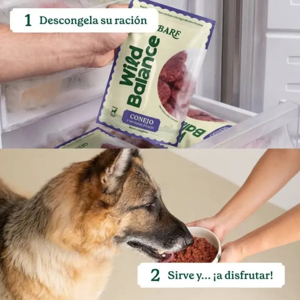 Wild Balance Dieta BARF Conejo con Verduras para Perro