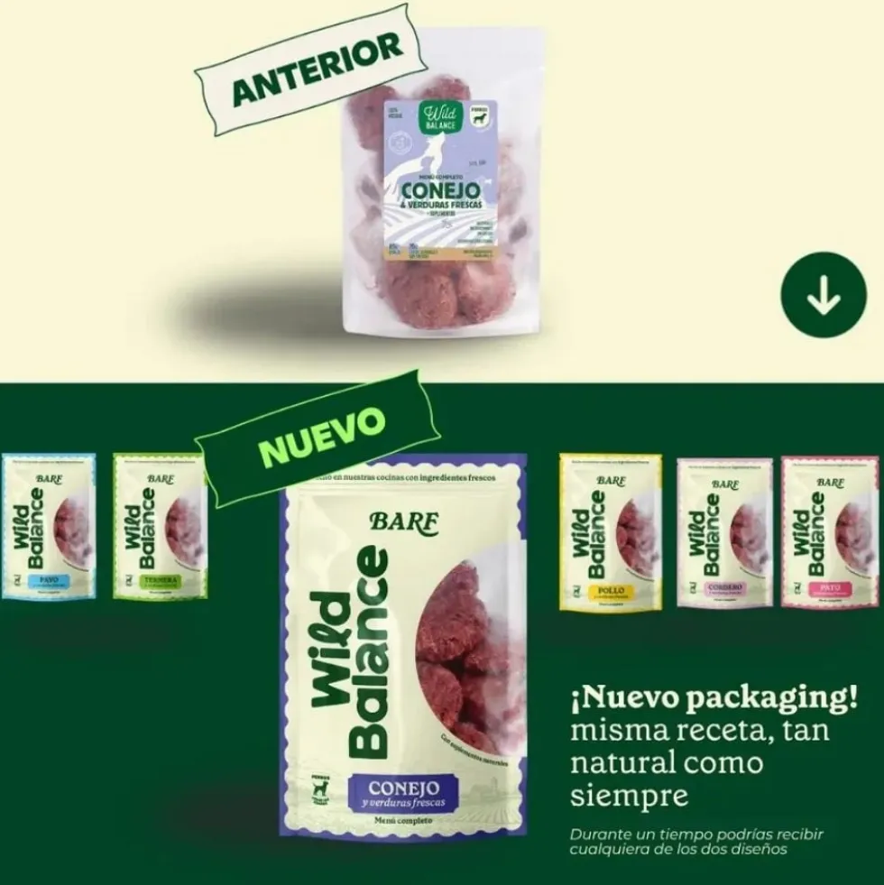 Wild Balance Dieta BARF Conejo con Verduras para Perro
