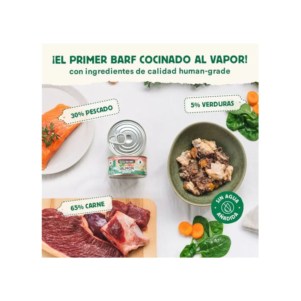 Wild Balance Lata Salmón y Ternera con Verduras para Gato