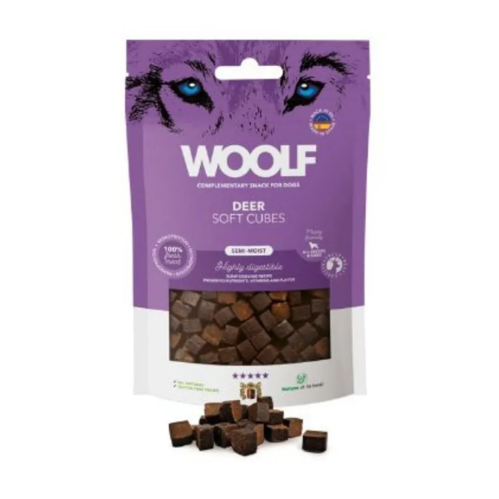 Woolf Cubitos de Ciervo Semihúmedo para Perros